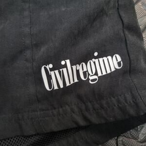 Civil Regime Black Athletic Shorts XL Mesh Lined Streetwear